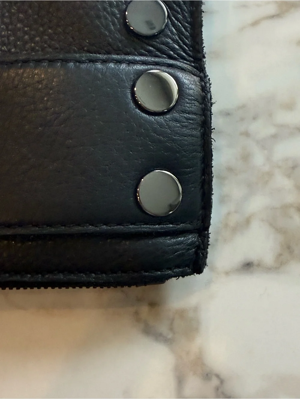 Hammitt Ryan Black Leather Crossbody/Clitch with Gunmetal Studs
